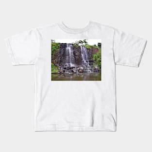 Waterfall on Campus of Far East Federal University, Vladivostok, Russia Kids T-Shirt